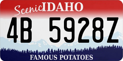 ID license plate 4B5928Z