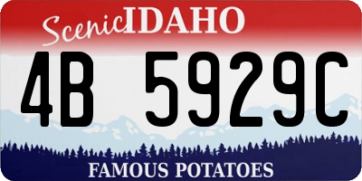 ID license plate 4B5929C