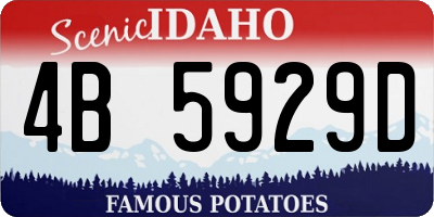 ID license plate 4B5929D