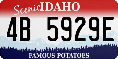 ID license plate 4B5929E
