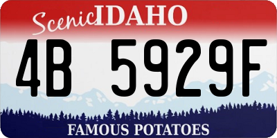 ID license plate 4B5929F