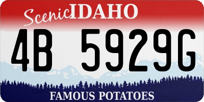 ID license plate 4B5929G
