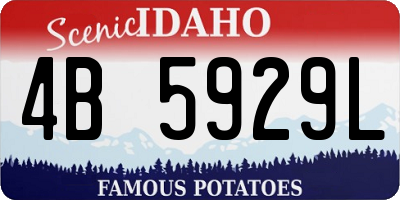 ID license plate 4B5929L