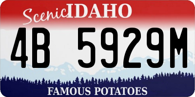 ID license plate 4B5929M