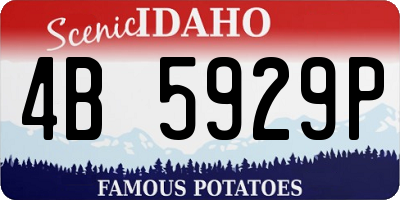 ID license plate 4B5929P