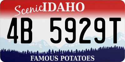 ID license plate 4B5929T