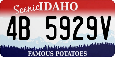 ID license plate 4B5929V