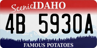 ID license plate 4B5930A