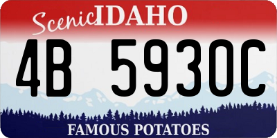 ID license plate 4B5930C