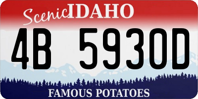 ID license plate 4B5930D