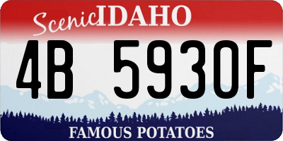 ID license plate 4B5930F