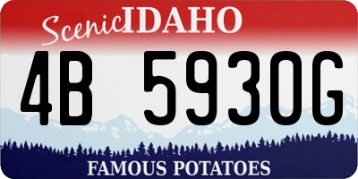 ID license plate 4B5930G