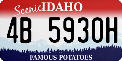 ID license plate 4B5930H