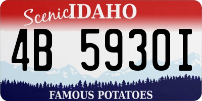 ID license plate 4B5930I