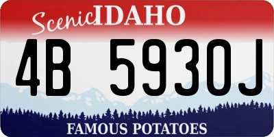 ID license plate 4B5930J