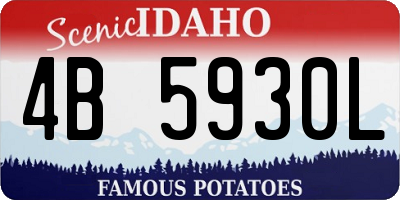 ID license plate 4B5930L