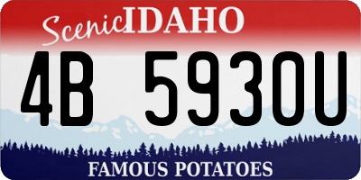 ID license plate 4B5930U