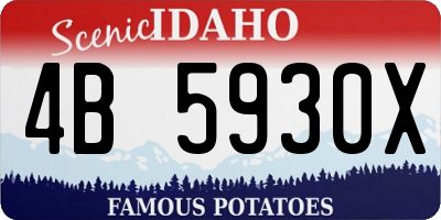 ID license plate 4B5930X
