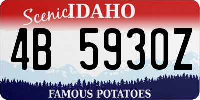 ID license plate 4B5930Z