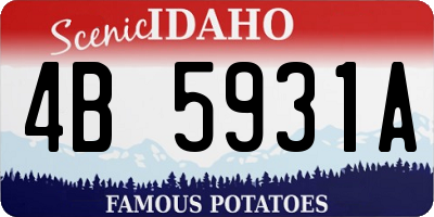 ID license plate 4B5931A
