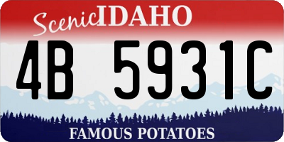ID license plate 4B5931C