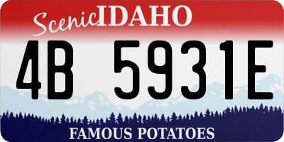 ID license plate 4B5931E