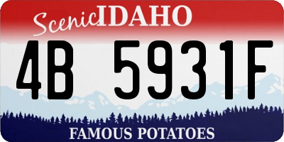 ID license plate 4B5931F