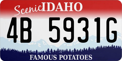 ID license plate 4B5931G