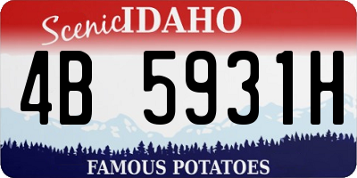 ID license plate 4B5931H