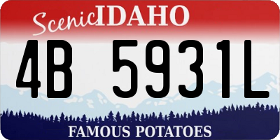 ID license plate 4B5931L