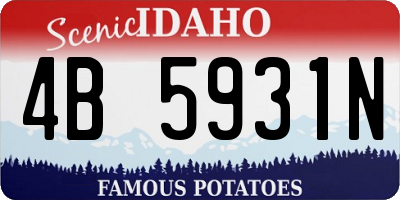 ID license plate 4B5931N