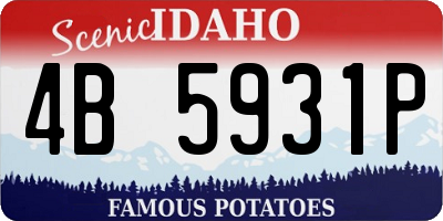 ID license plate 4B5931P