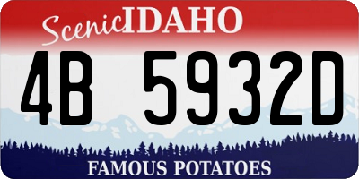 ID license plate 4B5932D