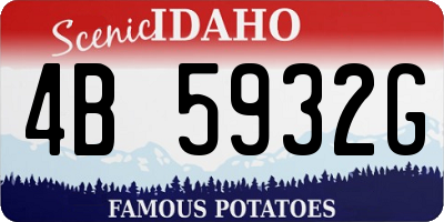 ID license plate 4B5932G