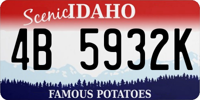 ID license plate 4B5932K