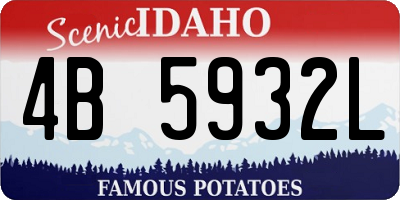 ID license plate 4B5932L