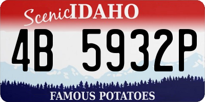 ID license plate 4B5932P