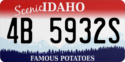 ID license plate 4B5932S