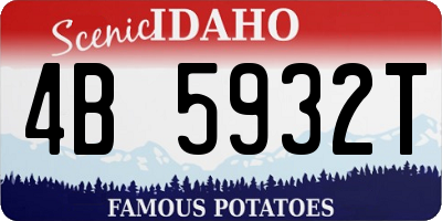 ID license plate 4B5932T