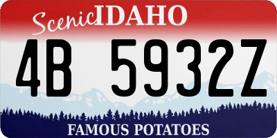 ID license plate 4B5932Z