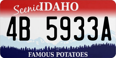 ID license plate 4B5933A