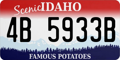 ID license plate 4B5933B