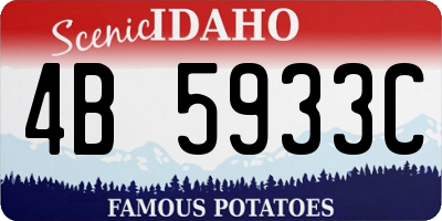ID license plate 4B5933C
