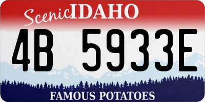 ID license plate 4B5933E