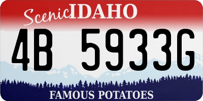 ID license plate 4B5933G