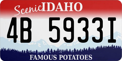 ID license plate 4B5933I