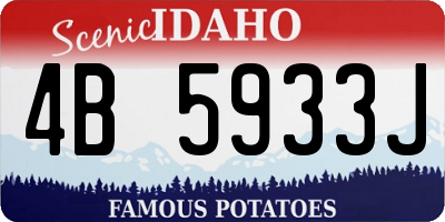 ID license plate 4B5933J