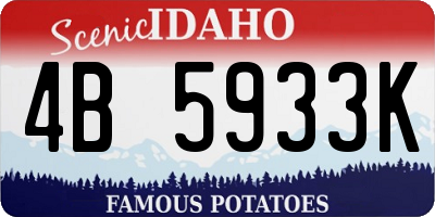 ID license plate 4B5933K