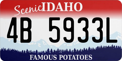 ID license plate 4B5933L