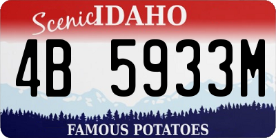 ID license plate 4B5933M